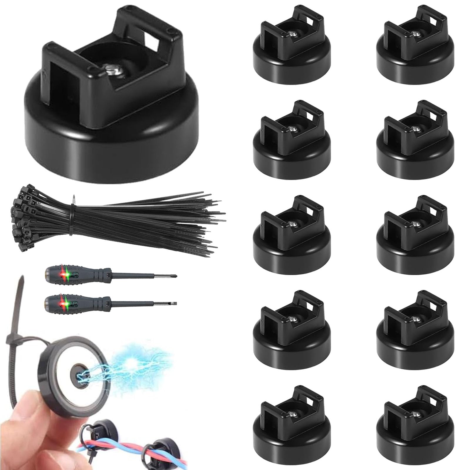 Amazon.com: Magnetic Cable Zip Tie Mount Kit, Magnetic Cable Tie